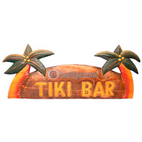 Wooden Tiki Wallhanging, Hand Carved From Albesia Wood