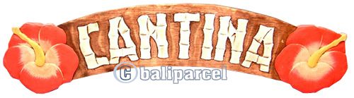 Wooden Cantina Wallhanging, Hand Carved From Albesia Wood