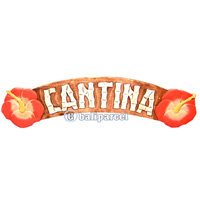 Wooden Cantina Wallhanging, Hand Carved From Albesia Wood