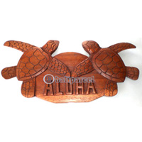 Wooden Aloha Wallhanging, Hand Carved From Albesia Wood