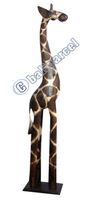 Giraffe, Handcarved From Albesia Wood