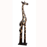 Giraffe, Handcarved From Albesia Wood