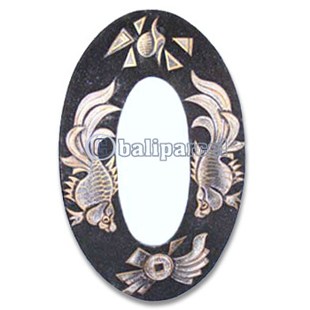 Handpainted Mirror With Fish