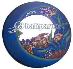 Moon And Tropical Fish Mirror