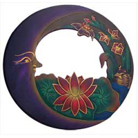 Moon And Flowers Mirror
