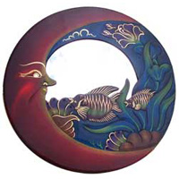 Moon And Tropical Fish Mirror