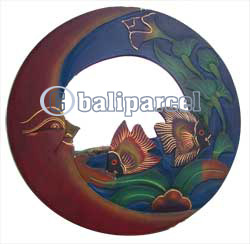 Moon And Tropical Fish Mirror