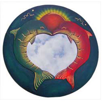 Sun And Dolphins Mirror