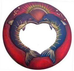Sun And Dolphins Mirror