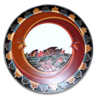 Moon And Tropical Fish Mirror