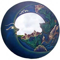 Moon And Flamingo Mirror