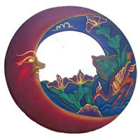 Moon And Flamingo Mirror