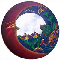 Moon And Flamingo Mirror