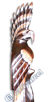 Cockatoo Bird With Handpainted, Hand Carved From Albesia Wood.