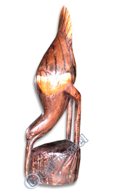 Bird, Handcarved From Albesia Wood