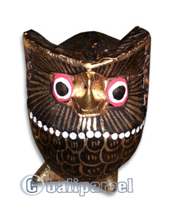 Owl Set Of 3, Handcarved From Albesia Wood.