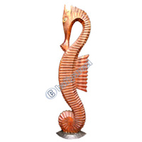 Sea Horse Set Of 3, Handcarved From Albesia Wood