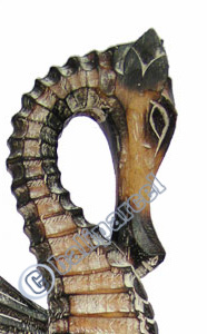 Sea Horse Set Of 3, Handcarved From Albesia Wood