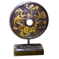 Medallion Set Of 3, Handcarved From Albesia Wood