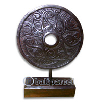 Medallion Set Of 3, Handcarved From Albesia Wood