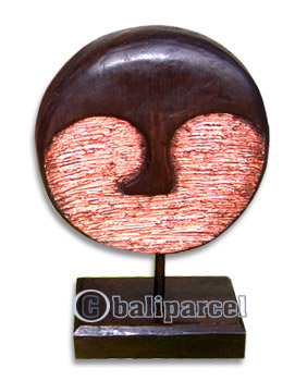 Medallion Set Of 3, Handcarved From Albesia Wood