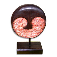 Medallion Set Of 3, Handcarved From Albesia Wood