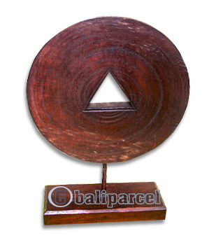 Medallion Set Of 3, Handcarved From Albesia Wood