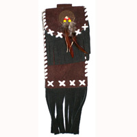 Leather  Hanphone Bag, Native American Style