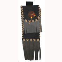 Leather  Hanphone Bag, Native American Style