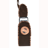 Leather  Hanphone Bag, Native American Style