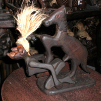Primitive, Handcarved From Albesia Wood