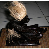 Primitive, Handcarved From Albesia Wood
