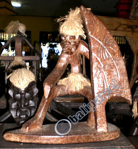 Primitive, Handcarved From Albesia Wood