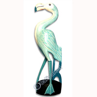 Flamingo Bird Handpainted, Hand Carved From Albesia Wood