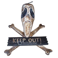 Pirate Skull, Handmade From Albesia Wood