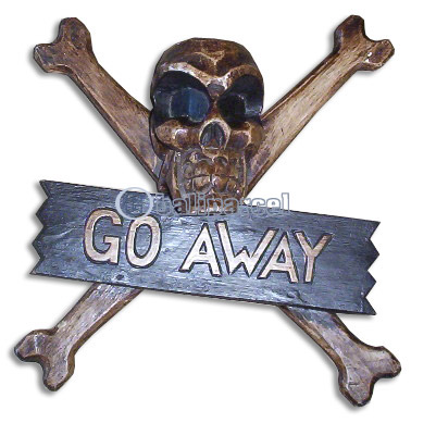 Pirate Skull, Handmade From Albesia Wood