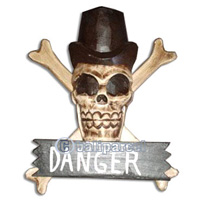 Pirate Skull, Handmade From Albesia Wood