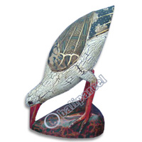Bird, Handcarved From Albesia Wood
