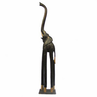 Elephant Set Of 3, Handcarved From Albesia Wood