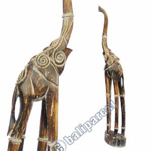 Elephant Set Of 3, Handcarved From Albesia Wood