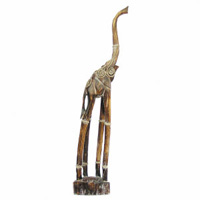 Elephant Set Of 3, Handcarved From Albesia Wood