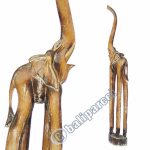 Elephant Set Of 3, Handcarved From Albesia Wood