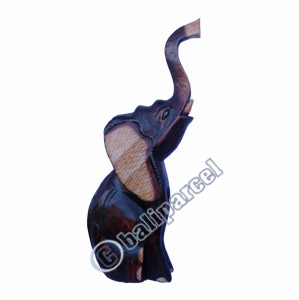 Elephant Set Of 3, Handcarved From Albesia Wood