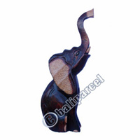 Elephant Set Of 3, Handcarved From Albesia Wood