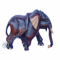 Elephant, Handcarved From Albesia Wood