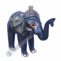 Elephant, Handcarved From Albesia Wood