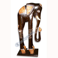 Elephant, Handcarved From Albesia Wood