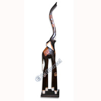 Elephant Set Of 3, Handcarved From Albesia Wood