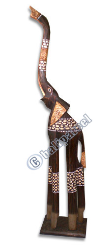 Elephant Set Of 3, Handcarved From Albesia Wood
