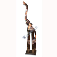 Elephant Set Of 3, Handcarved From Albesia Wood